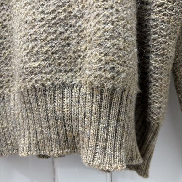 VTG LL Bean Full Zip 100% Virgin Wool Sweater Jacket Mens Large Speckled 1970s - Picture 7 of 7